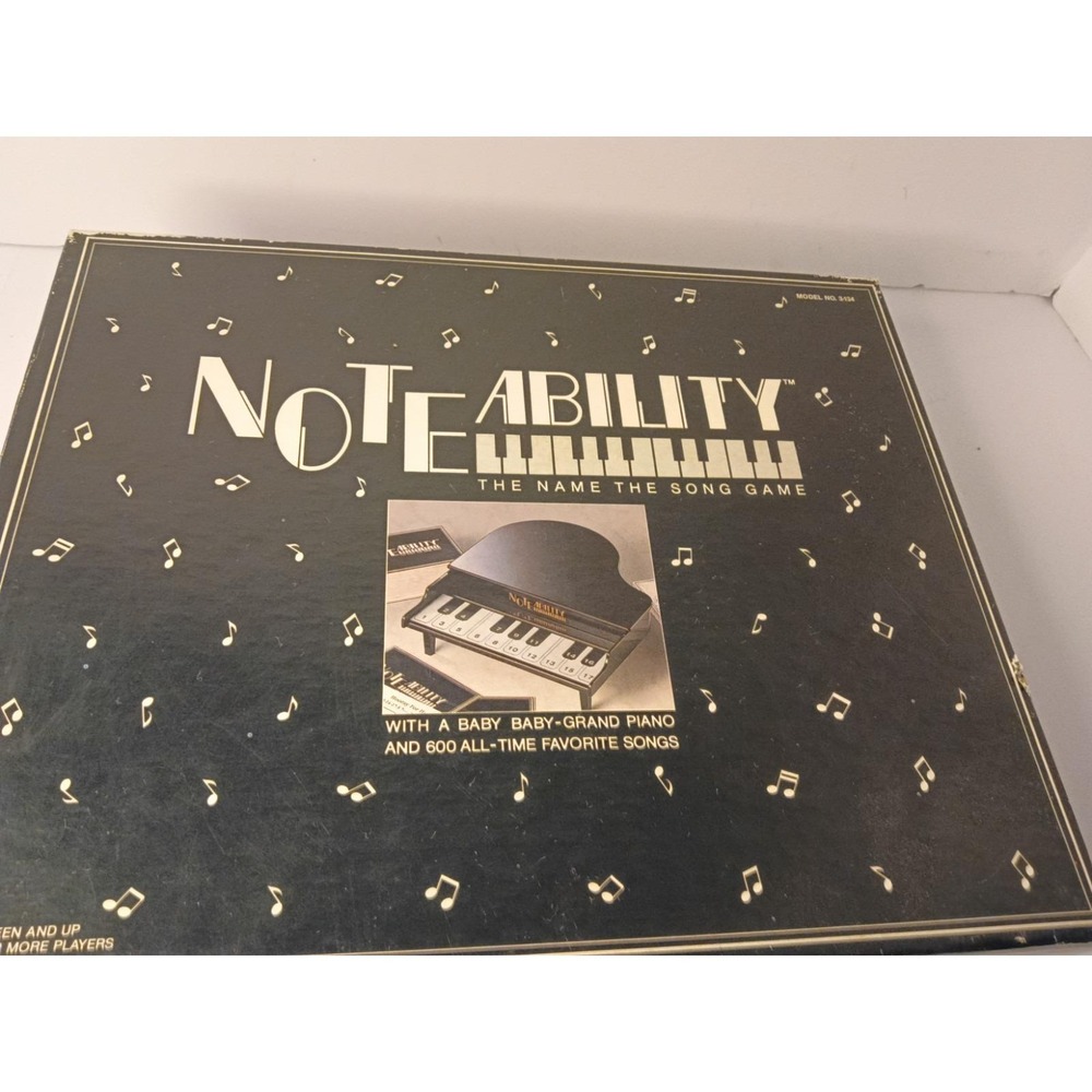 Noteability Name The Song Game with Baby Grand Piano COMPLETE Tiger Vintage 1990